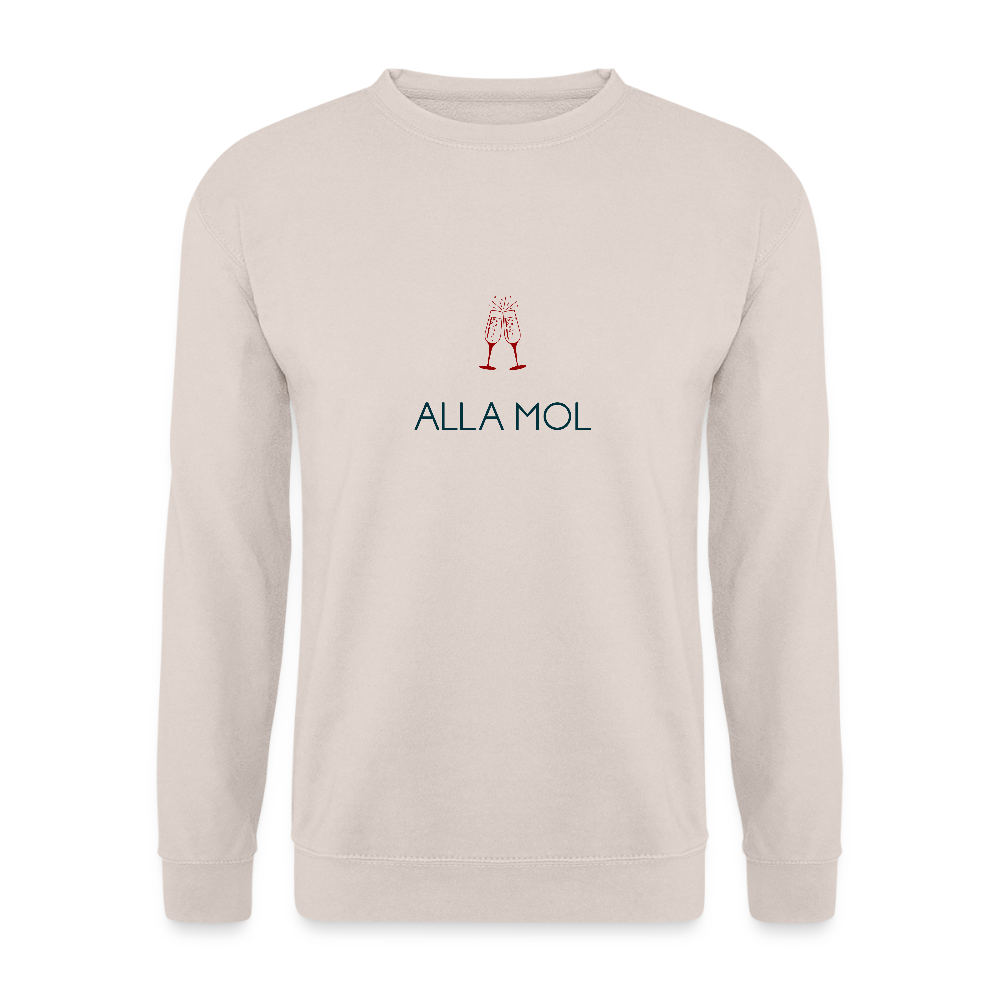 UNISEX SWEATSHIRT - ALLA MOL SEKT TRANSPARENT - Sand