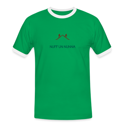 HERREN KONTRAST SHIRT - NUFF UN NUNNA TRANSPARENT - Kelly Green/Weiß