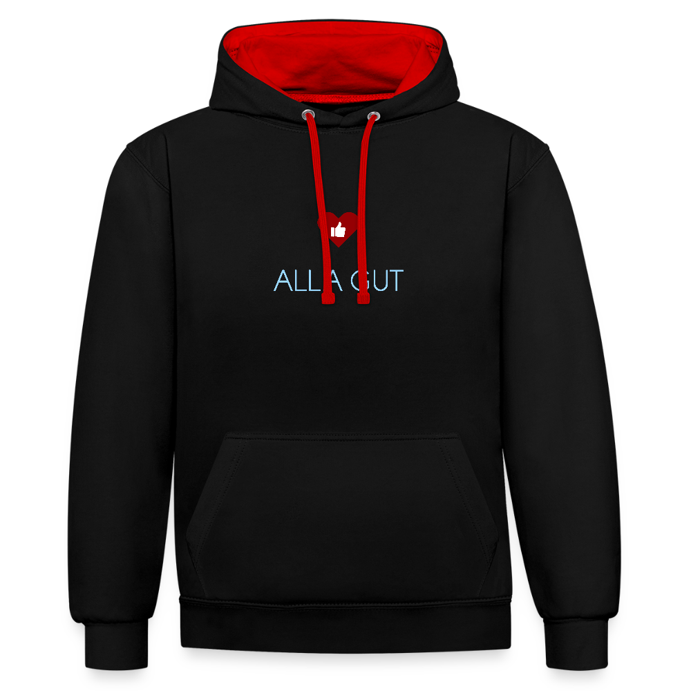 UNISEX HOODIE - ALLA GUT DARK - Schwarz/Rot