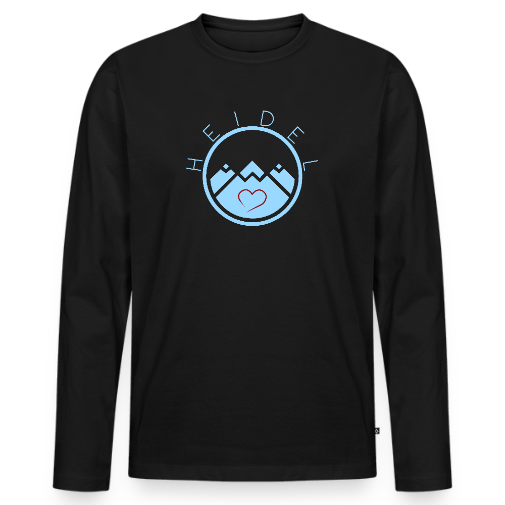 HERREN ORGANIC LANGARM-SHIRT - HEIDELSTORE DARK - Schwarz
