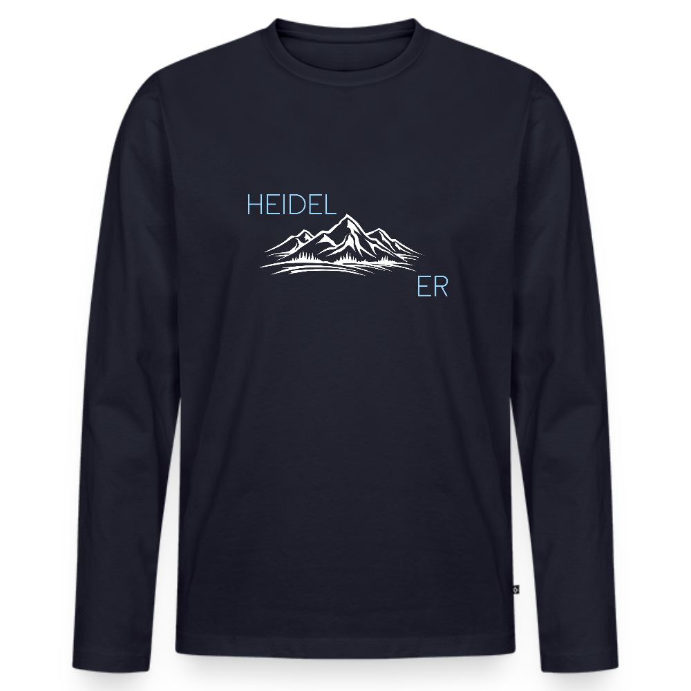 HERREN ORGANIC LANGARM-SHIRT - HEIDEL(BERG)ER DARK - Navy