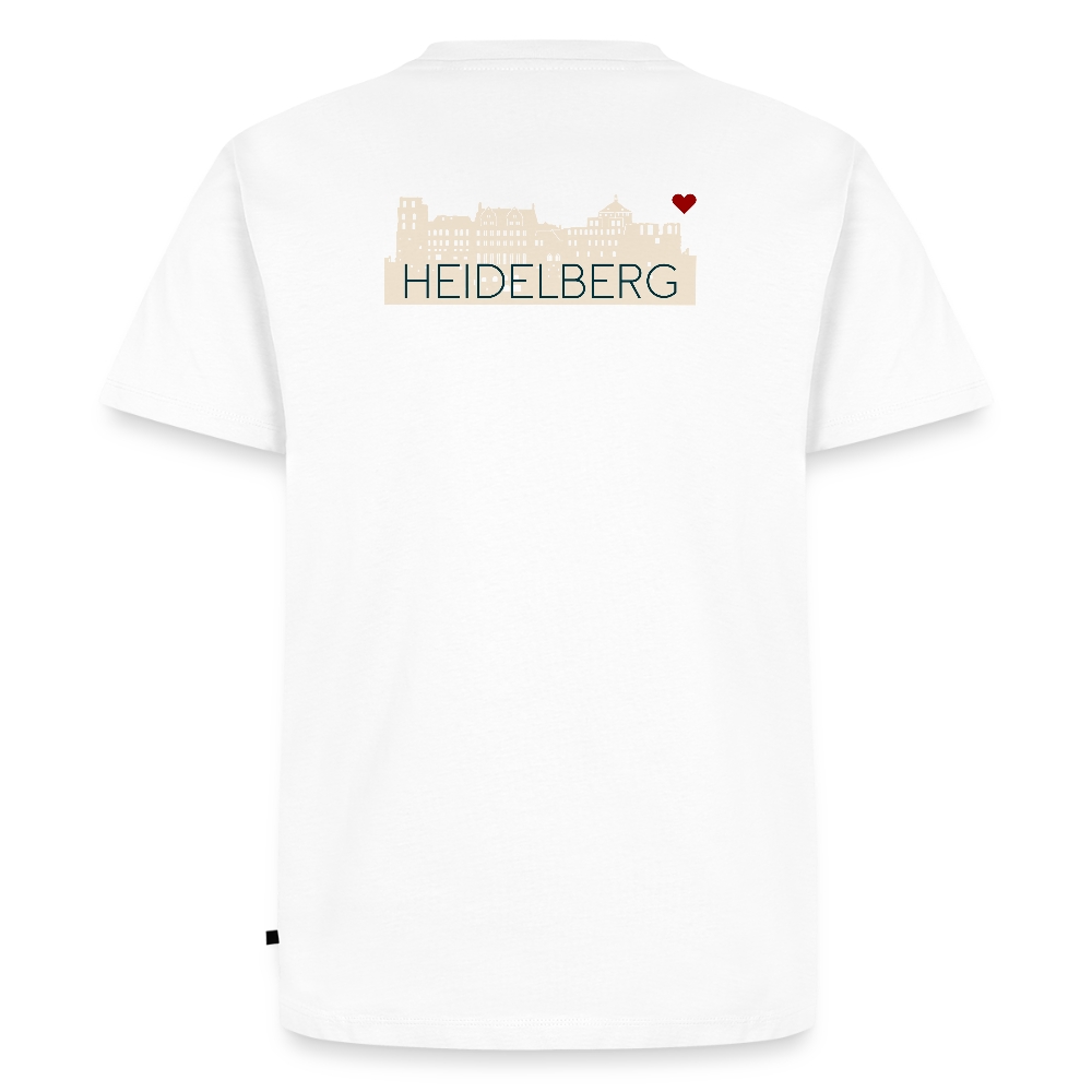 HERREN ORGANIC SHIRT - HEIDELBERGER SCHLOSS (DESIGN HINTEN) TRANSPARENT - Weiß
