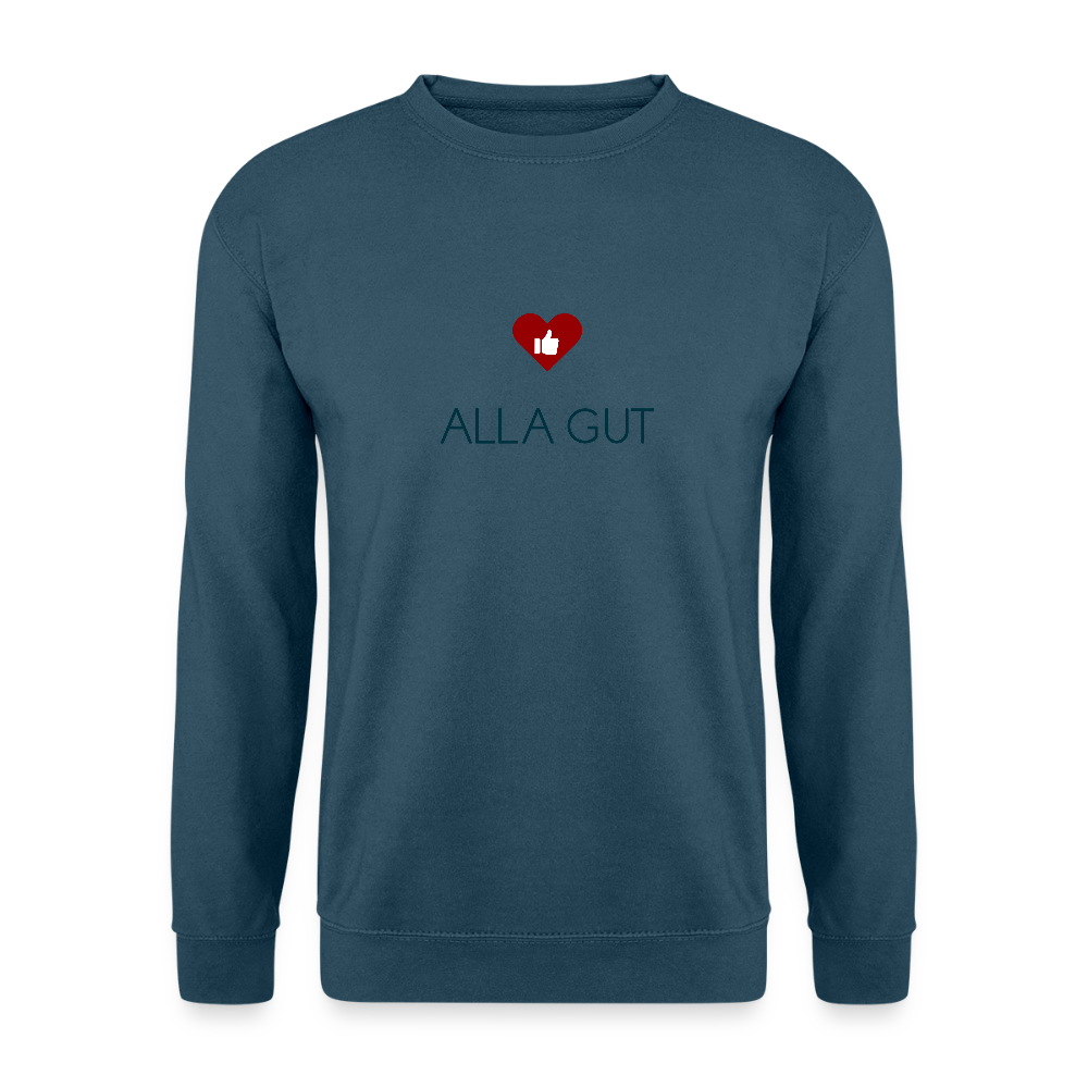 UNISEX SWEATSHIRT - ALLA GUT TRANSPARENT - Indigoblau