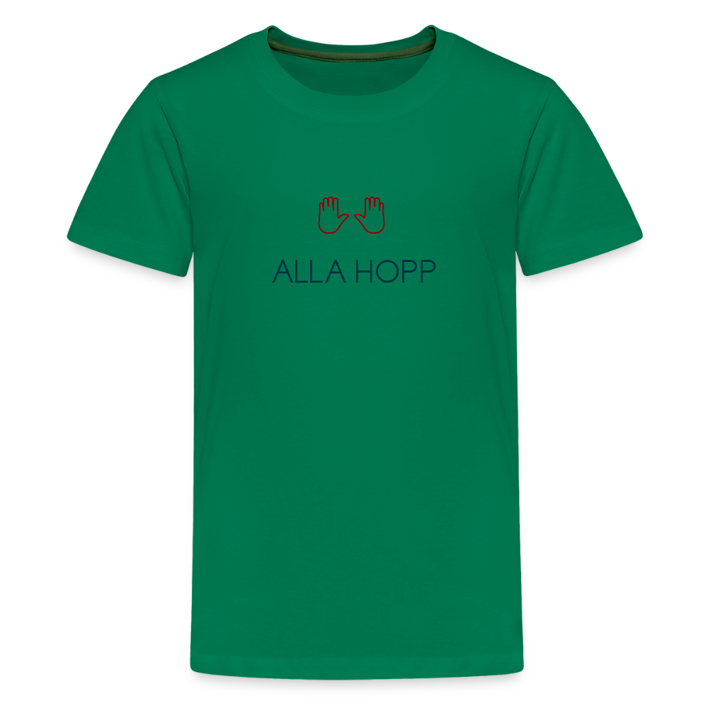 TEENAGER PREMIUM SHIRT - ALLA HOPP TRANSPARENT - Kelly Green