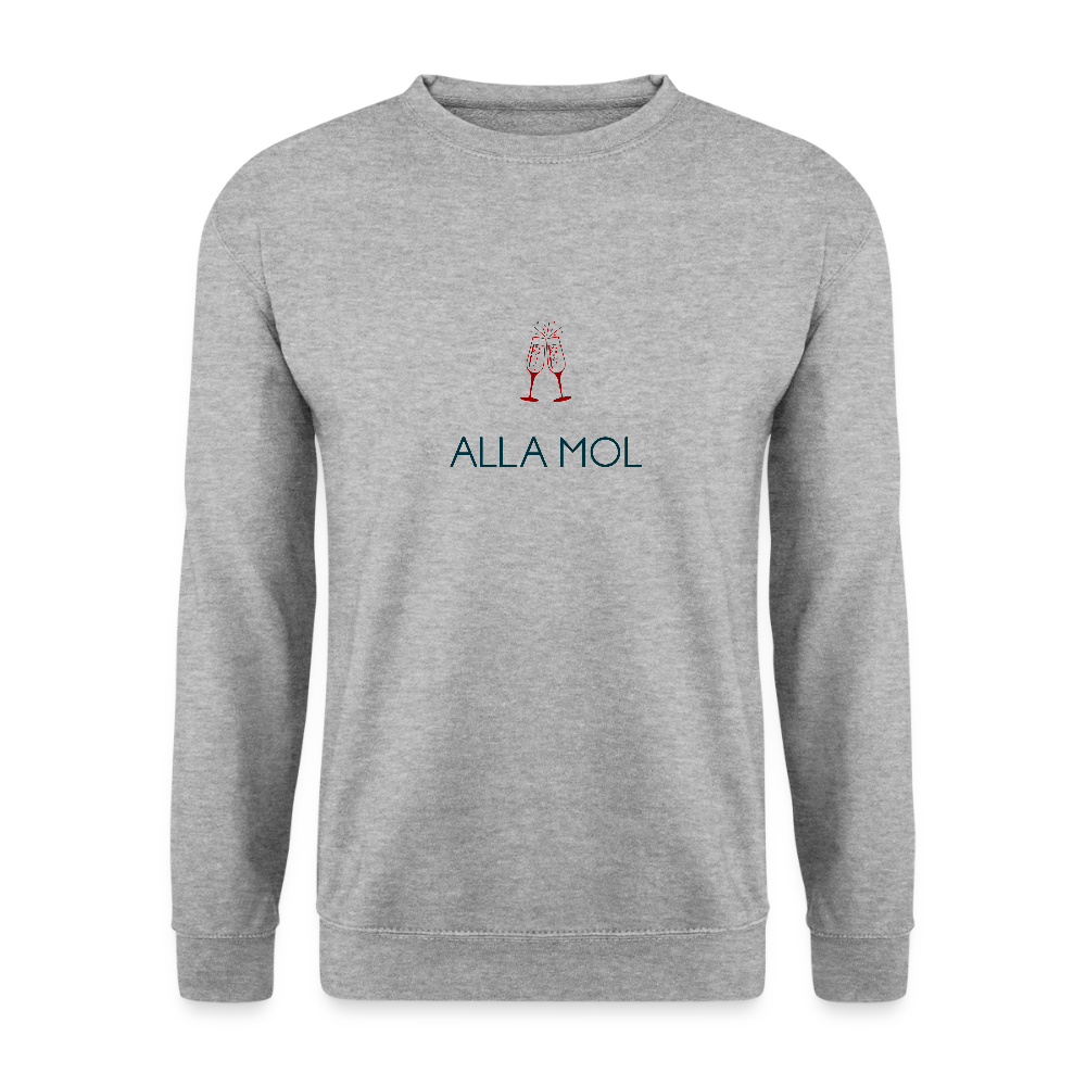 UNISEX SWEATSHIRT - ALLA MOL SEKT TRANSPARENT - Weißgrau meliert