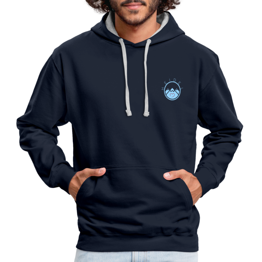 UNISEX HOODIE - IN NEINE UFF DA ZEIL RUGBY DARK - Navy/Grau meliert