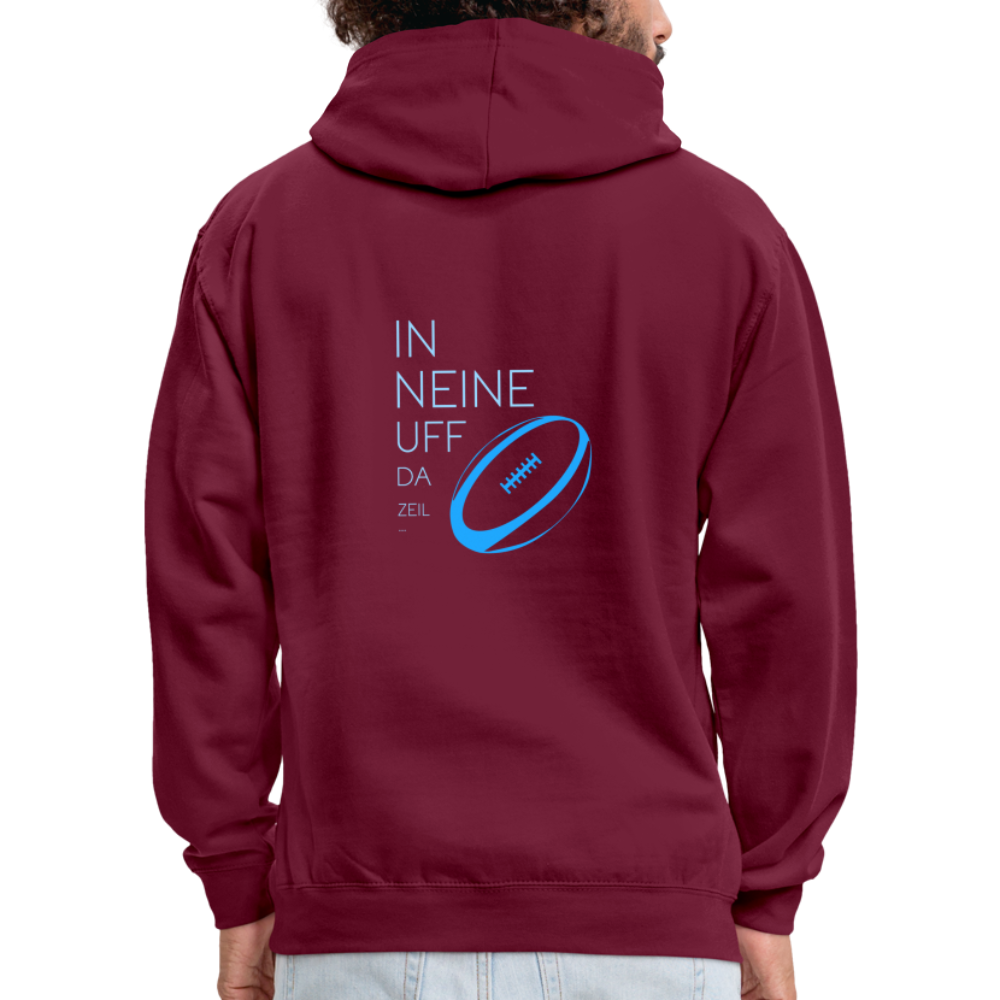 UNISEX HOODIE - IN NEINE UFF DA ZEIL RUGBY DARK - Weinrot/Anthrazit