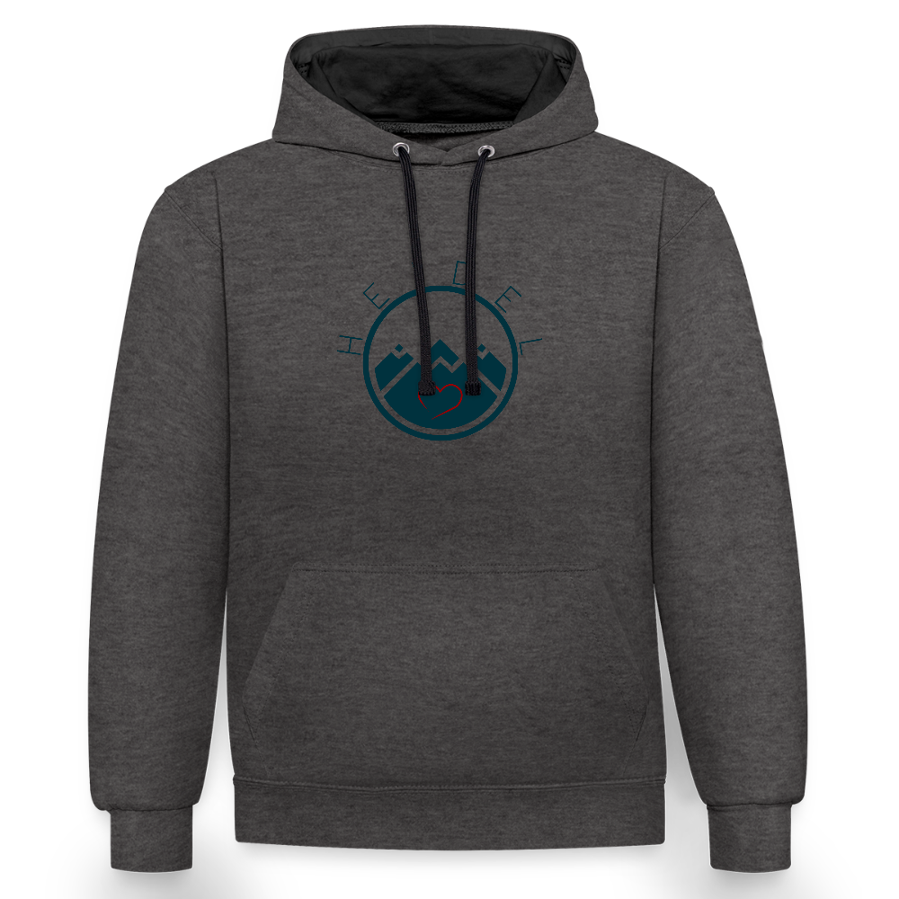 UNISEX HOODIE - HEIDELSTORE TRANSPARENT - Anthrazit/Schwarz