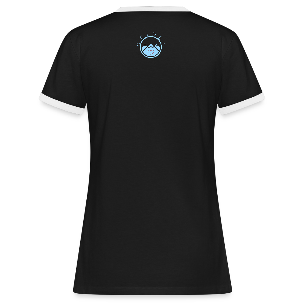 DAMEN KONTRAST SHIRT - ALLA MOL DARK - Schwarz/Weiß