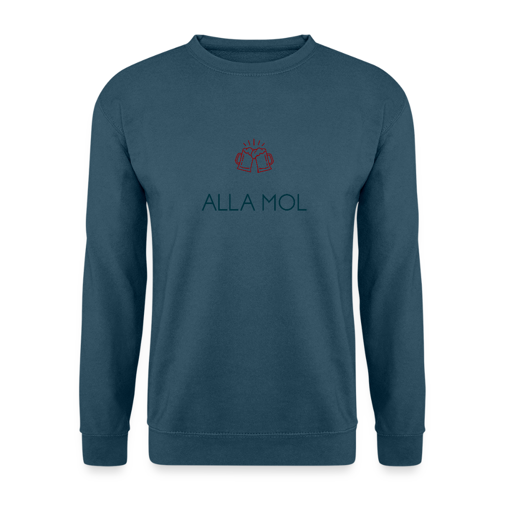 UNISEX SWEATSHIRT - ALLA MOL BIER TRANSPARENT - Indigoblau