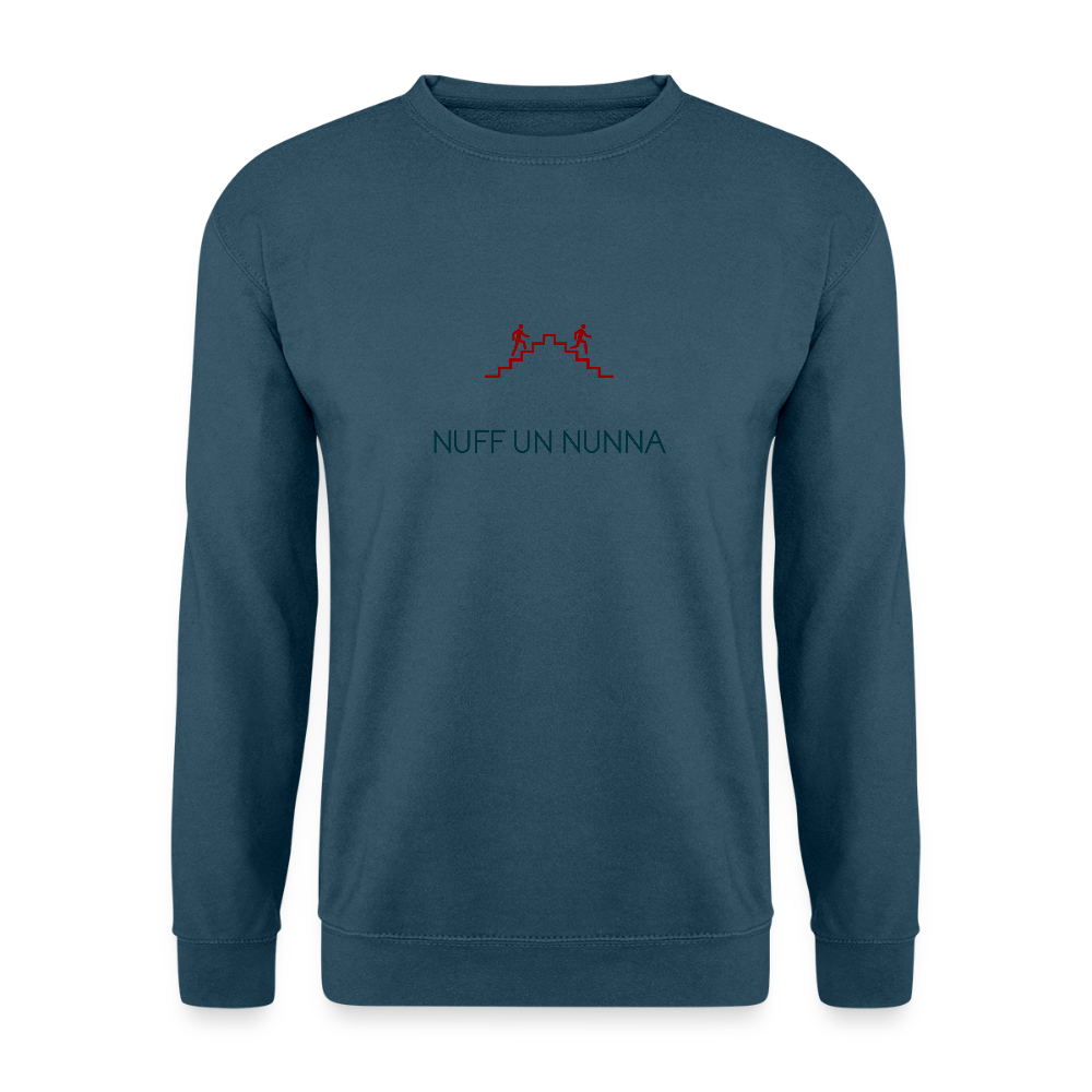 UNISEX SWEATSHIRT - NUFF UN NUNNA TRANSPARENT - Indigoblau