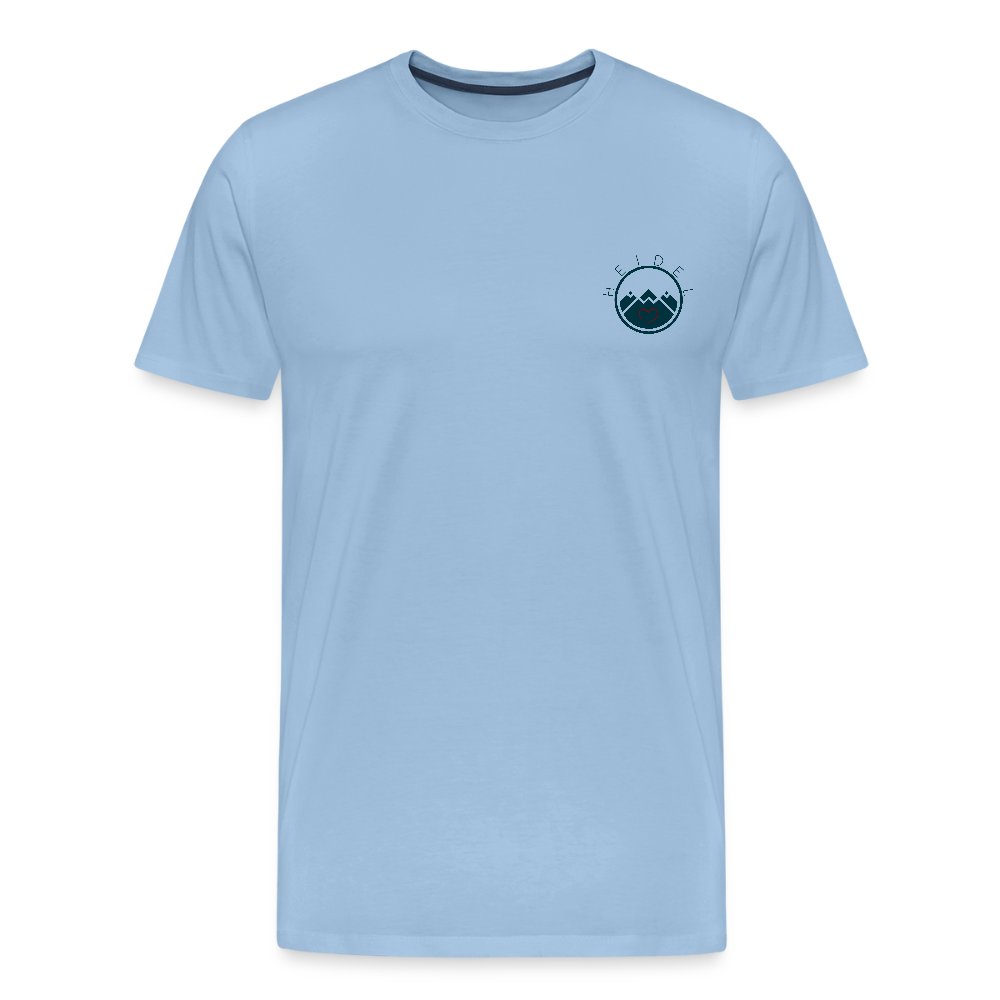 HERREN ORGANIC SHIRT - HEIDELBERGER SCHLOSS (DESIGN HINTEN) TRANSPARENT - Sky