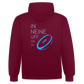 UNISEX HOODIE - IN NEINE UFF DA ZEIL RUGBY DARK - Weinrot/Anthrazit