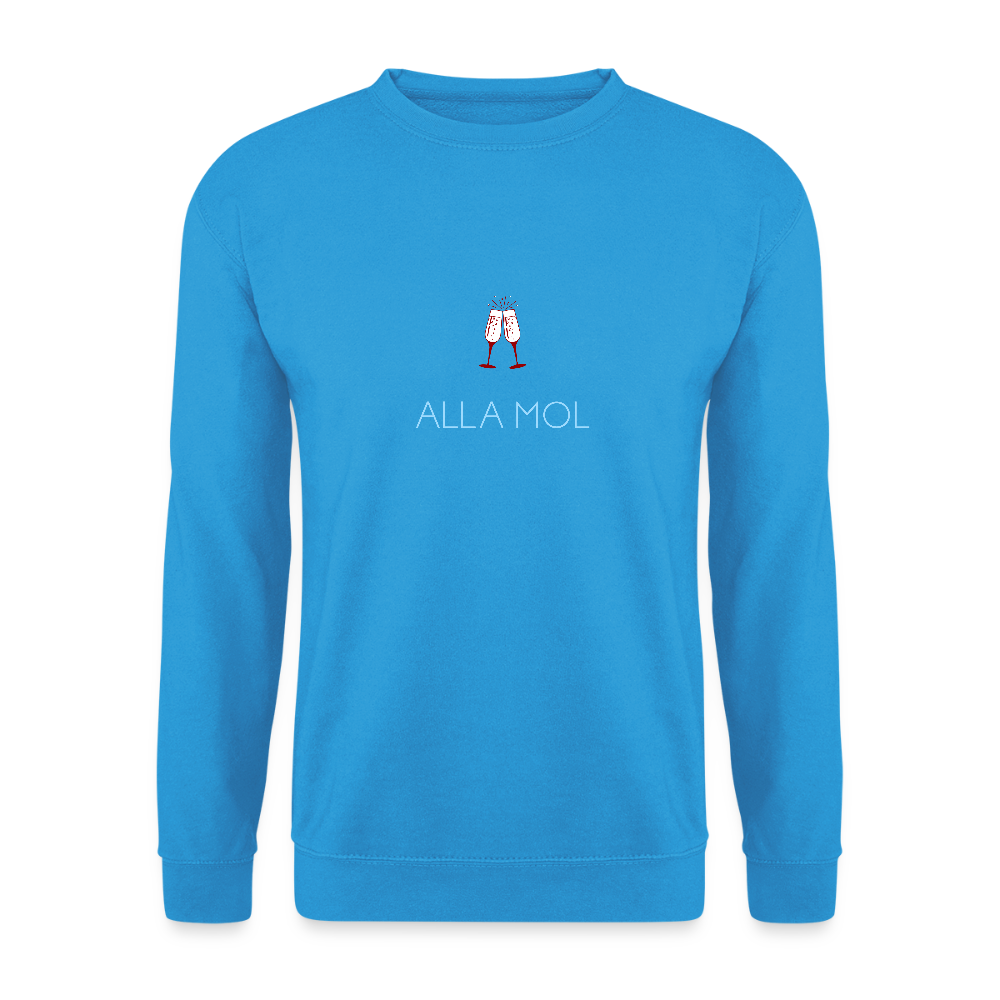 UNISEX SWEATSHIRT - ALLA MOL SEKT TRANSPARENT - Meeresblau