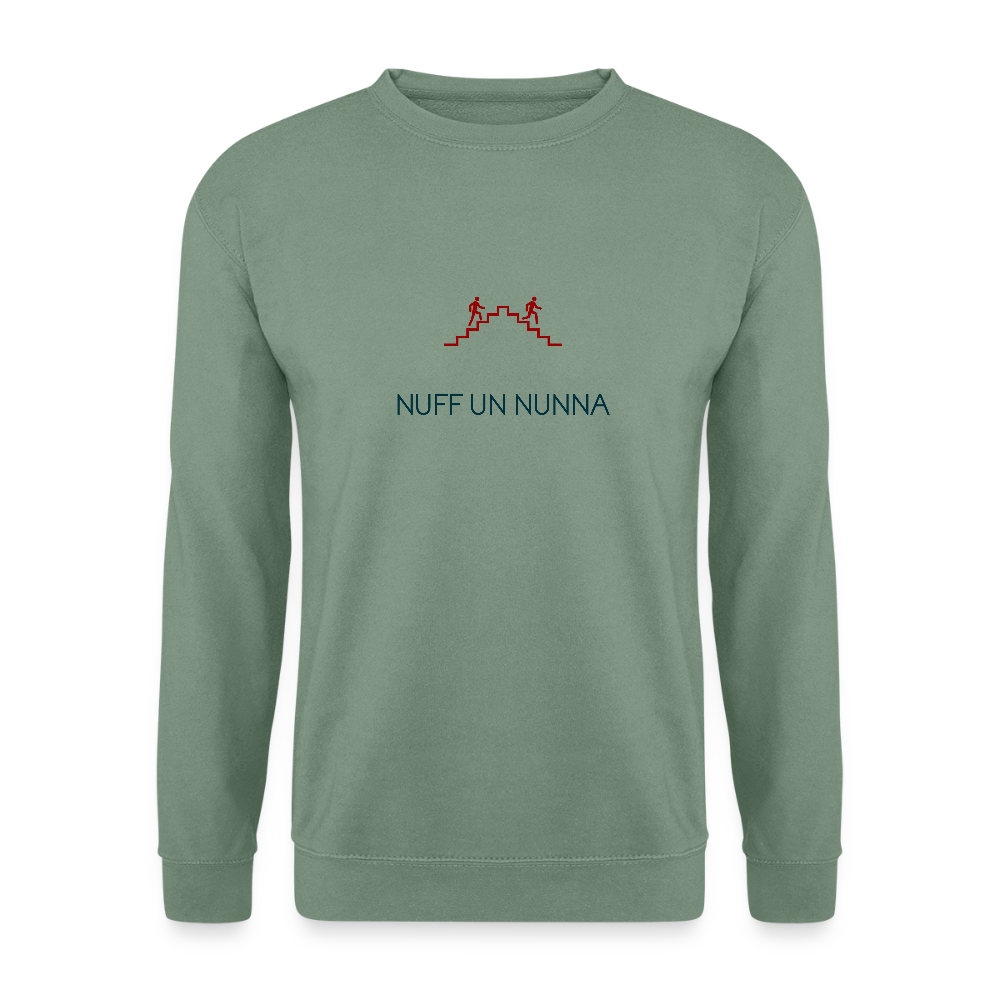 UNISEX SWEATSHIRT - NUFF UN NUNNA TRANSPARENT - Graugrün