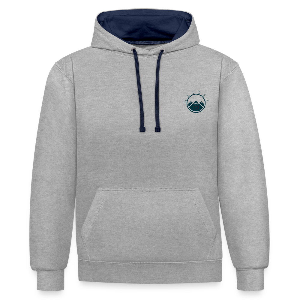 UNISEX HOODIE - IN NEINE UFF DA ZEIL RUGBY TRANSPARENT - Grau meliert/Navy