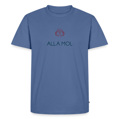 HERREN ORGANIC SHIRT - ALLA MOL TRANSPARENT - Taubenblau