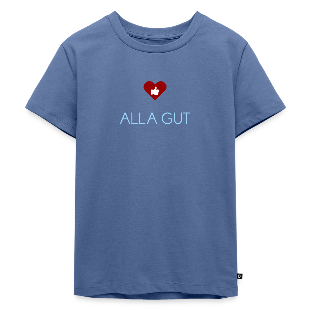 KINDER PREMIUM SHIRT - ALLA GUT DARK - Taubenblau