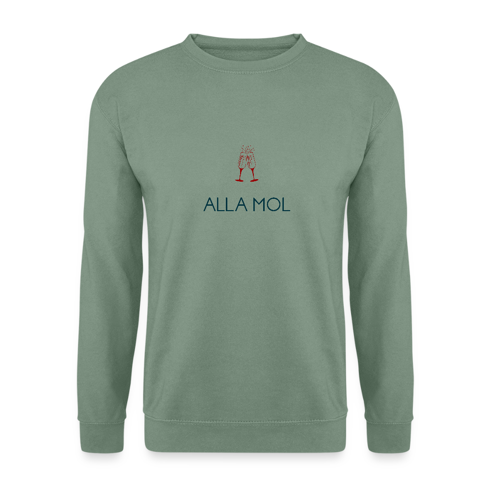 UNISEX SWEATSHIRT - ALLA MOL SEKT TRANSPARENT - Graugrün