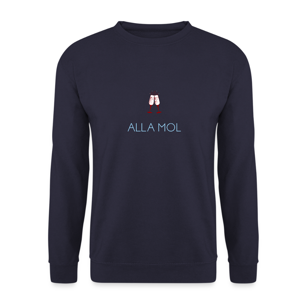 UNISEX SWEATSHIRT - ALLA MOL SEKT TRANSPARENT - Navy