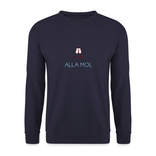 UNISEX SWEATSHIRT - ALLA MOL SEKT TRANSPARENT - Navy