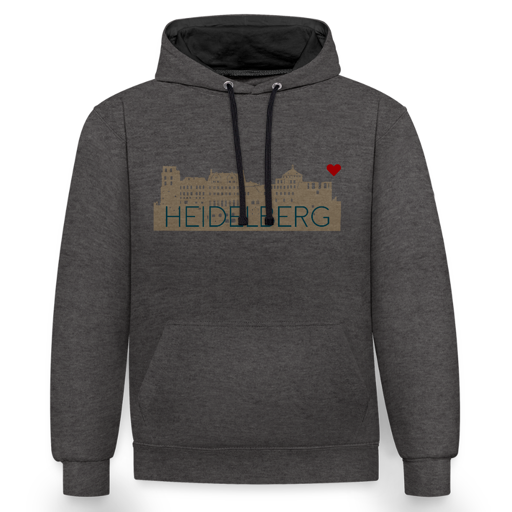 UNISEX HOODIE - HEIDELBERGER SCHLOSS TRANSPARENT - Anthrazit/Schwarz
