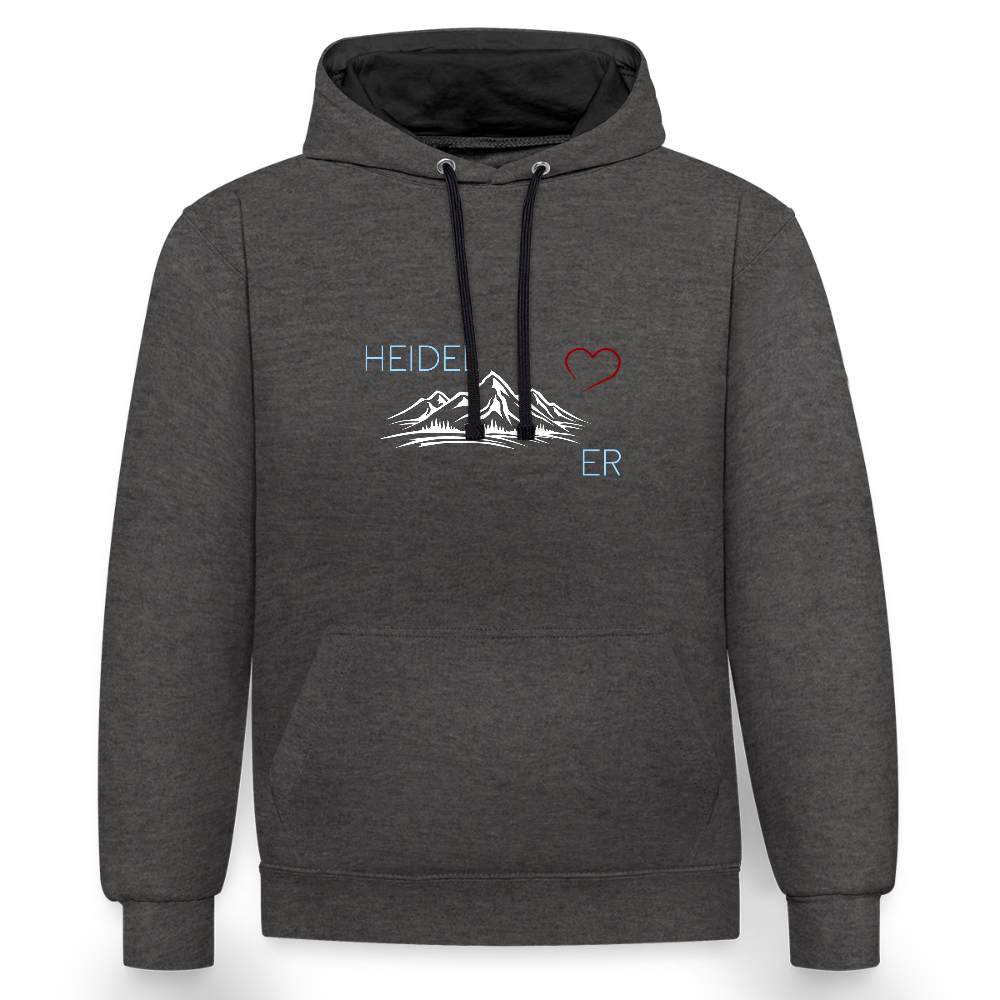 UNISEX HOODIE - HEIDEL(BERG)ER MIT HERZ DARK - Anthrazit/Schwarz