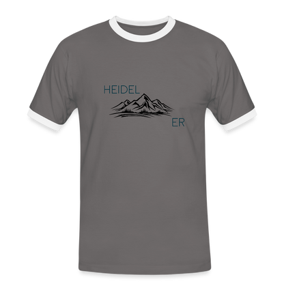 HERREN KONTRAST SHIRT- HEIDEL(BERG)ER TRANSPARENT - Dunkelgrau/Weiß