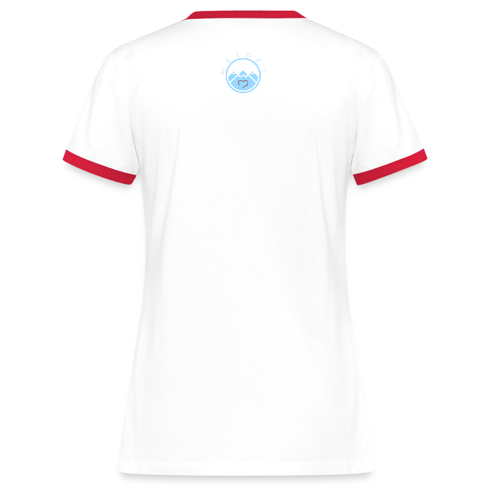 DAMEN KONTRAST SHIRT - NUFF UN NUNNA DARK - Weiß/Rot