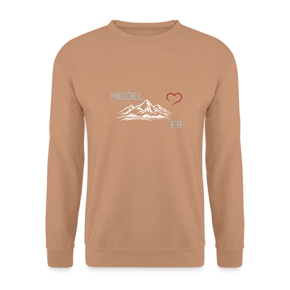UNISEX SWEATSHIRT - HEIDEL(BERG)ER  MIT HERZ DARK - Mocca