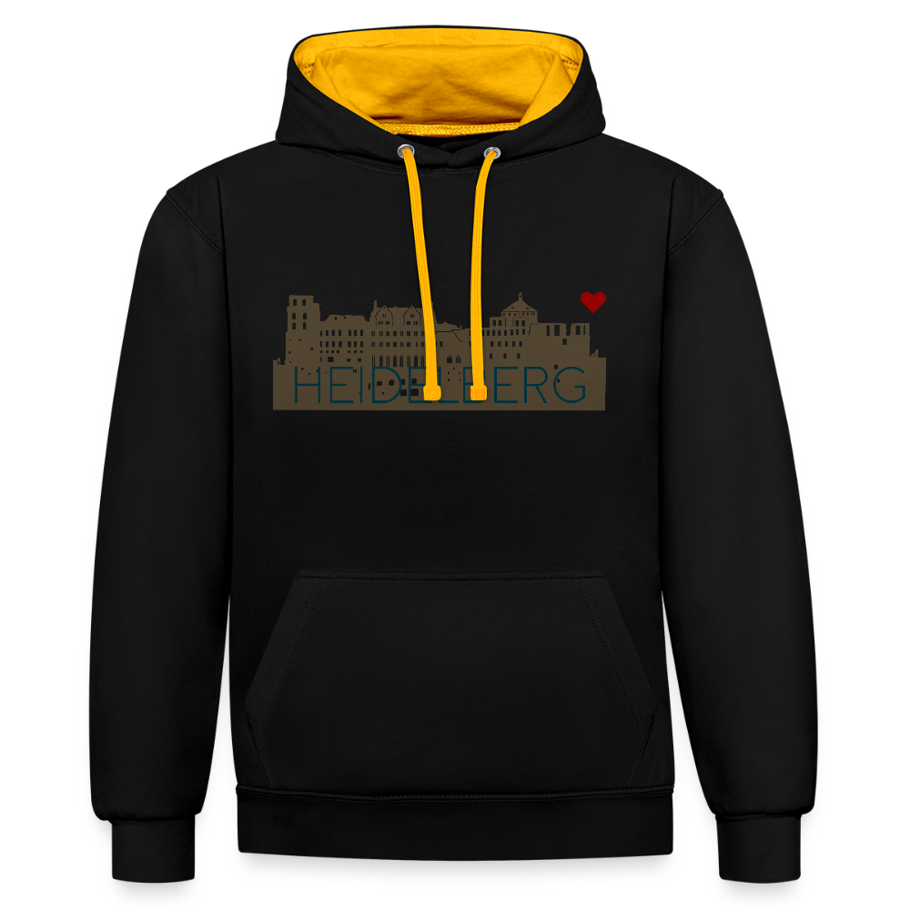 UNISEX HOODIE - HEIDELBERGER SCHLOSS DARK - Schwarz/Gold