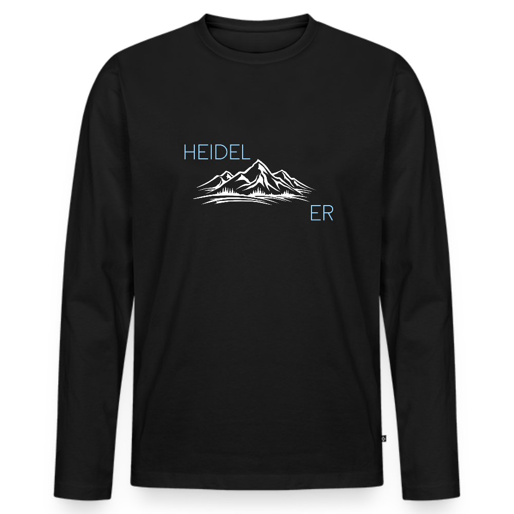HERREN ORGANIC LANGARM-SHIRT - HEIDEL(BERG)ER DARK - Schwarz