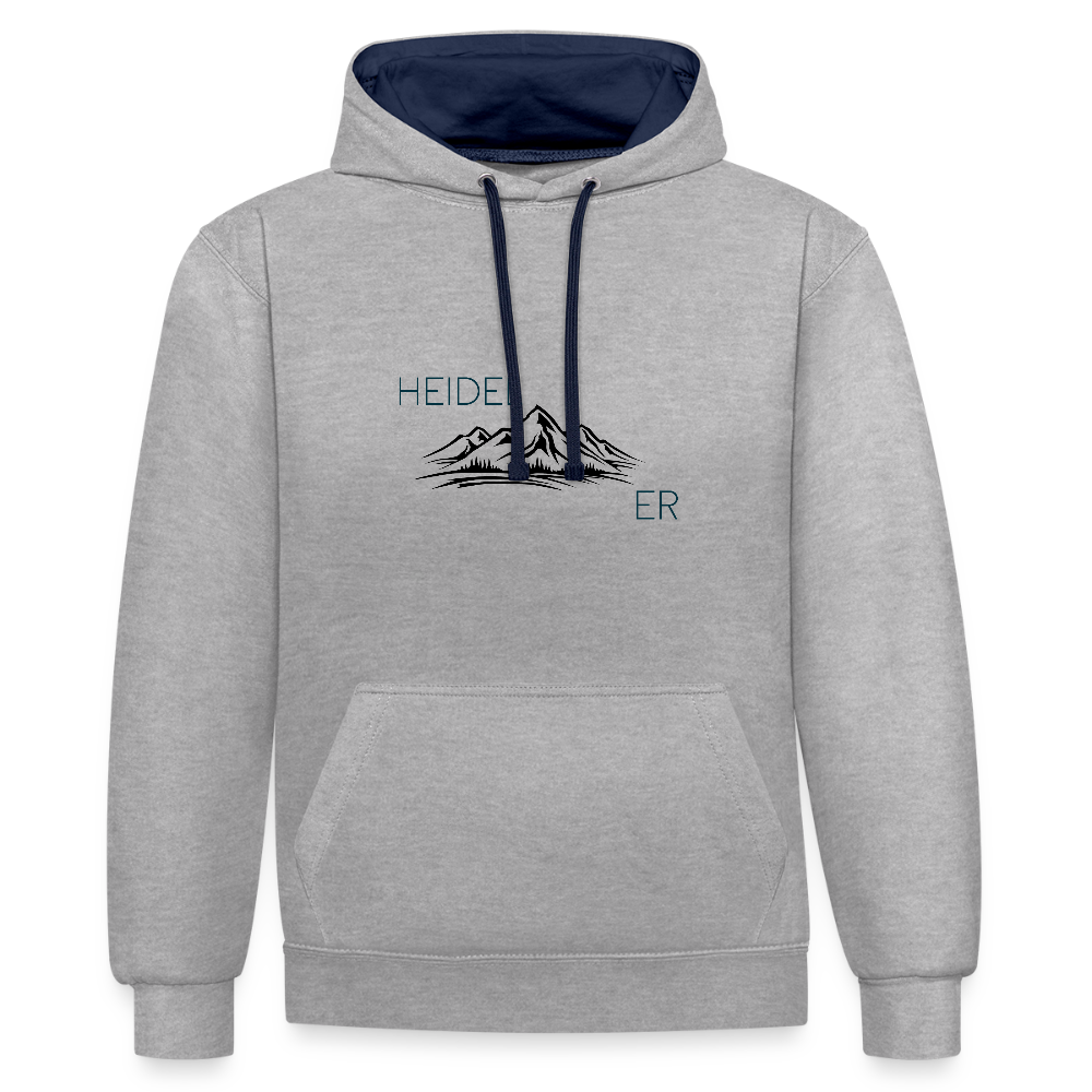 UNISEX HOODIE - HEIDEL(BERG)ER TRANSPARENT - Grau meliert/Navy