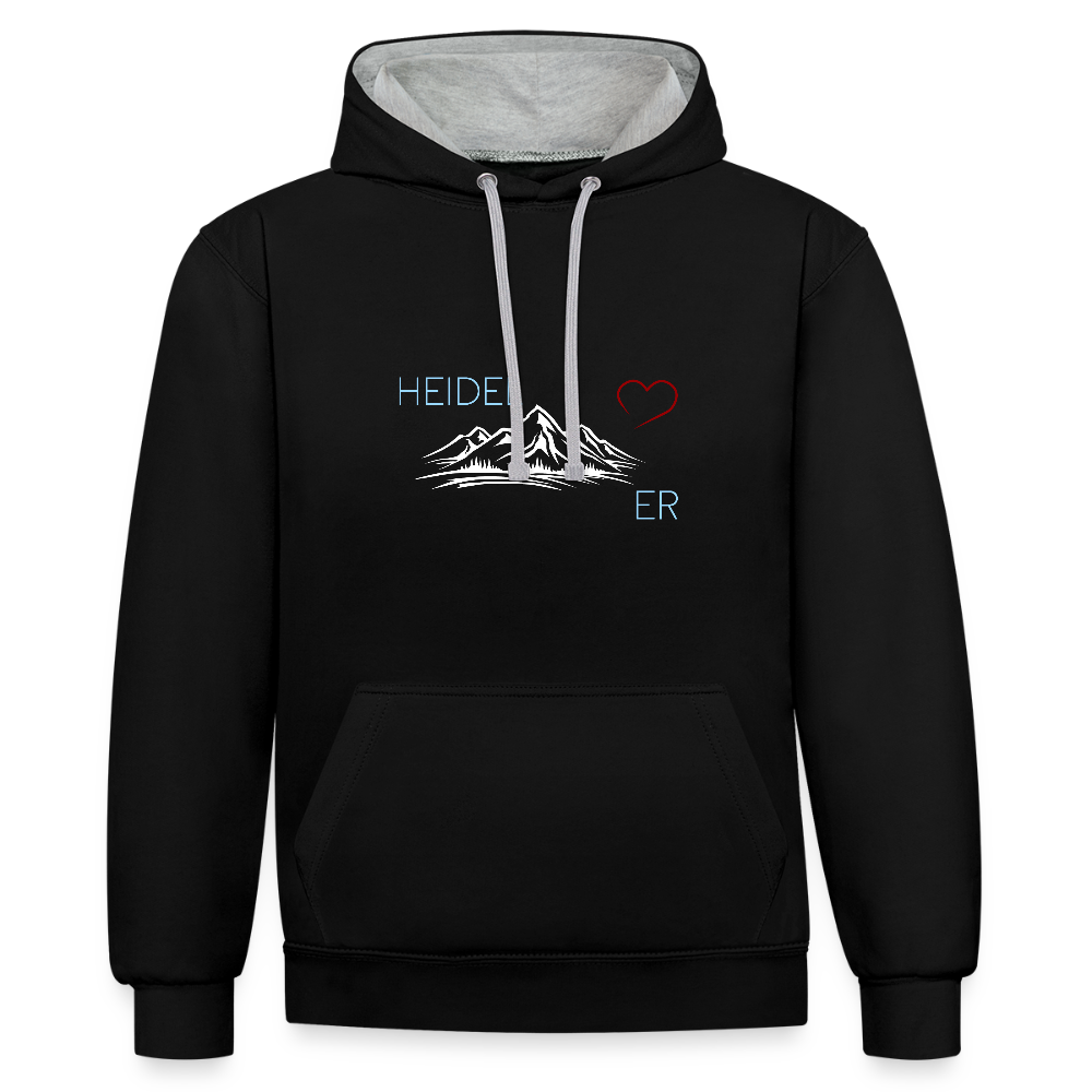 UNISEX HOODIE - HEIDEL(BERG)ER MIT HERZ DARK - Schwarz/Grau meliert