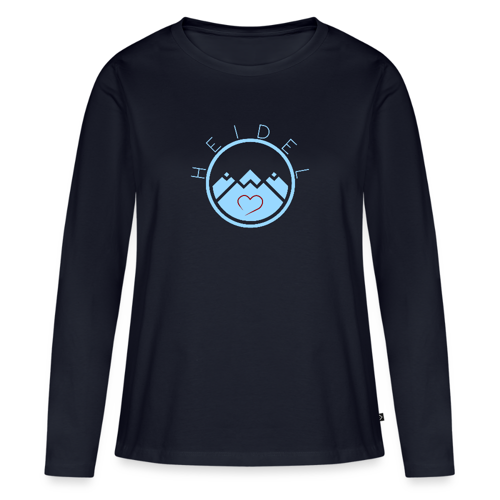 DAMEN ORGANIC LANGARM-SHIRT - HEIDELSTORE DARK - Navy