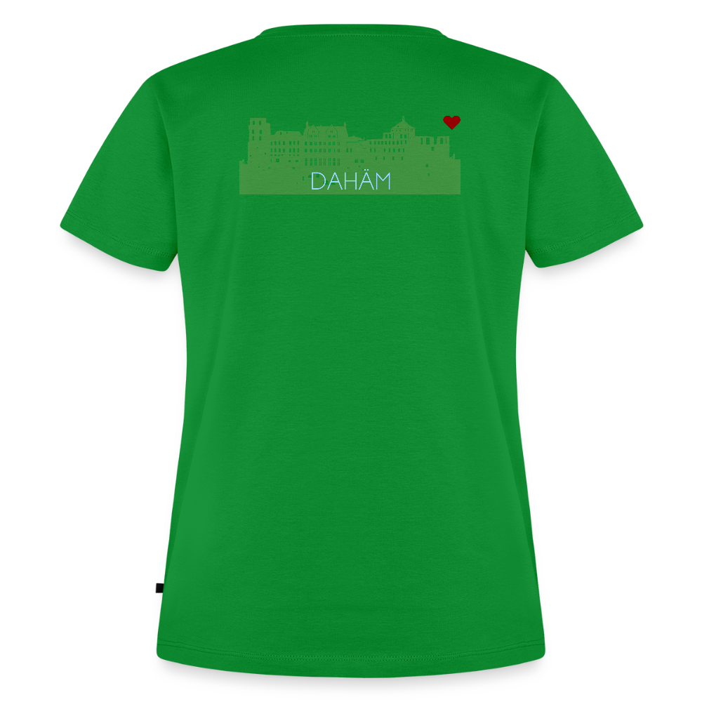 DAMEN ORGANIC SHIRT - HEIDELBERGER SCHLOSS DAHÄM (DESIGN HINTEN) DARK - Grün