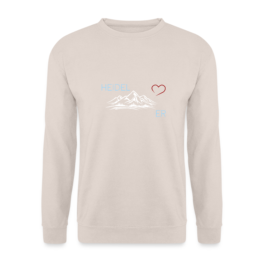 UNISEX SWEATSHIRT - HEIDEL(BERG)ER  MIT HERZ DARK - Sand