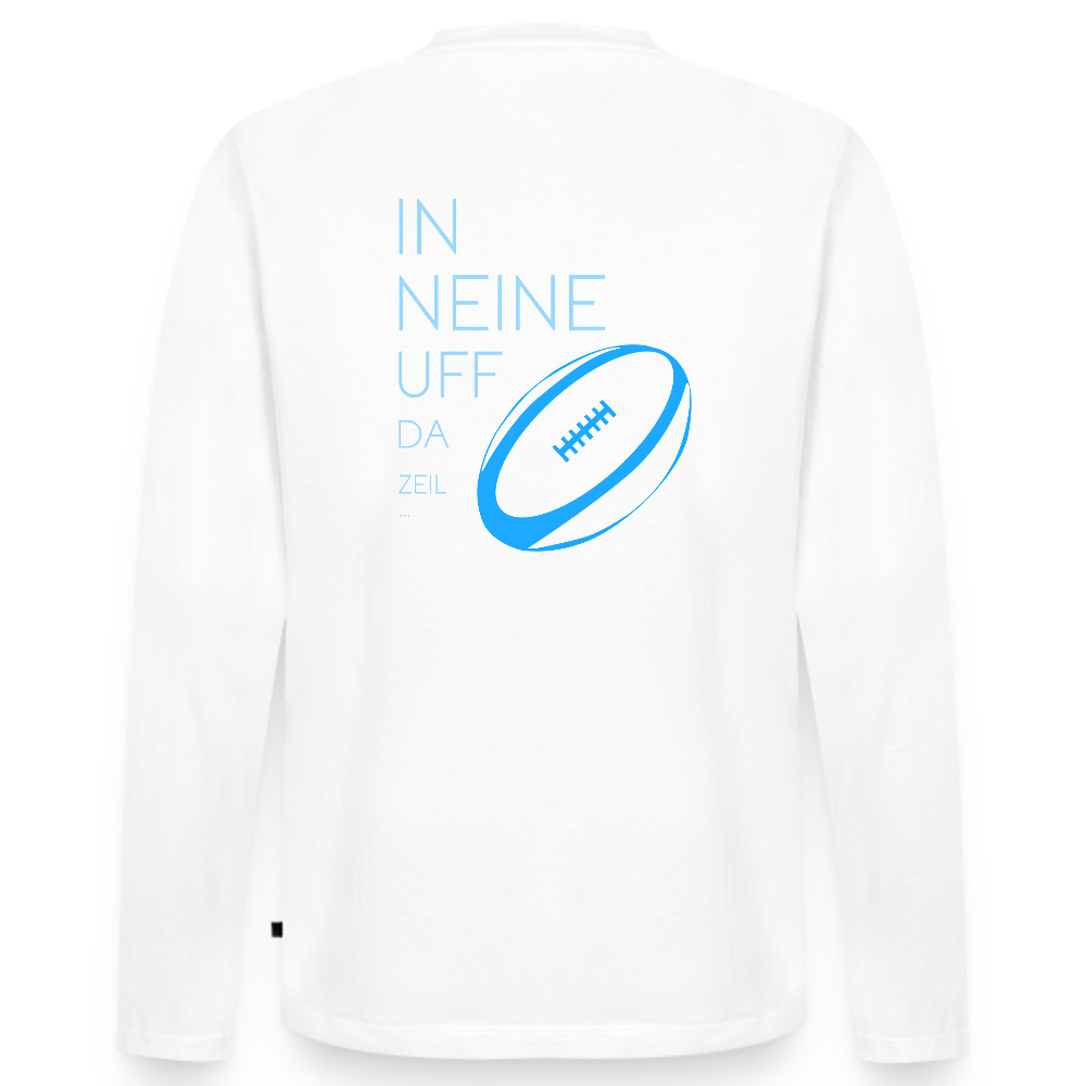 HERREN ORGANIC LANGARM-SHIRT - IN NEINE UFF DA ZEIL RUGBY DARK - Weiß