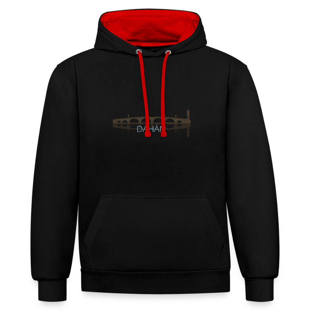 UNISEX HOODIE - ALTE BRÜCKE DAHÄM DARK - Schwarz/Rot