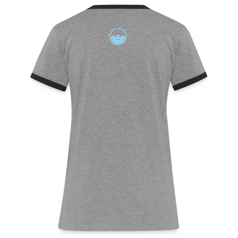 DAMEN KONTRAST SHIRT - NUFF UN NUNNA DARK - Grau meliert/Schwarz