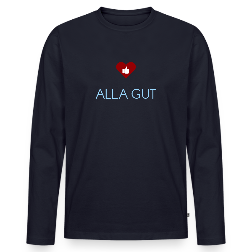 HERREN ORGANIC LANGARM-SHIRT - ALLA GUT DARK - Navy