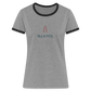 DAMEN KONTRAST SHIRT - ALLA MOL TRANSPARENT - Grau meliert/Schwarz