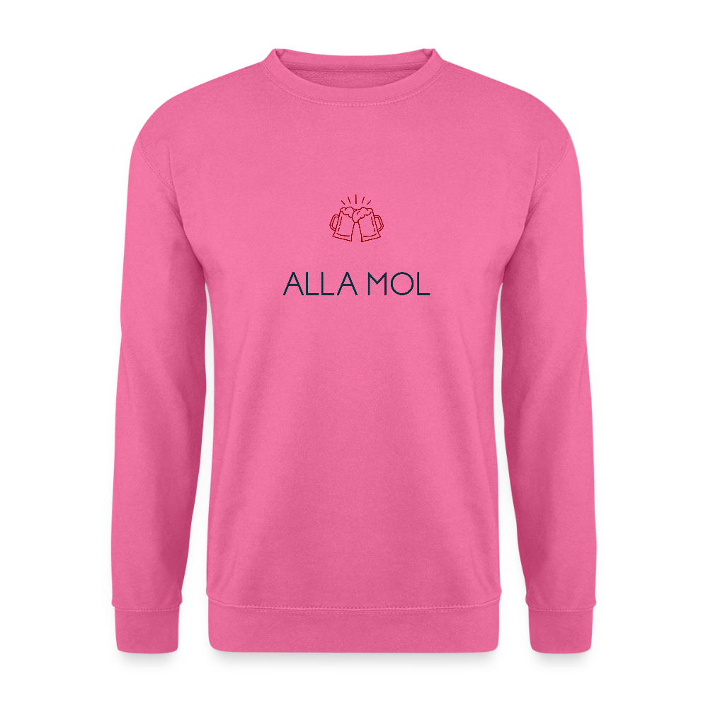 UNISEX SWEATSHIRT - ALLA MOL BIER TRANSPARENT - Pink