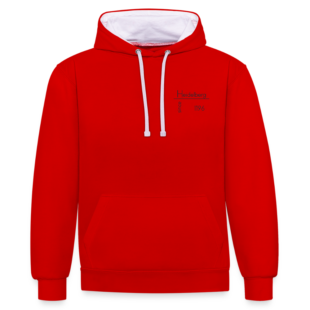 UNISEX HOODIE  - HEIDELBERG SINCE TRANSPARENT - Rot/Weiß