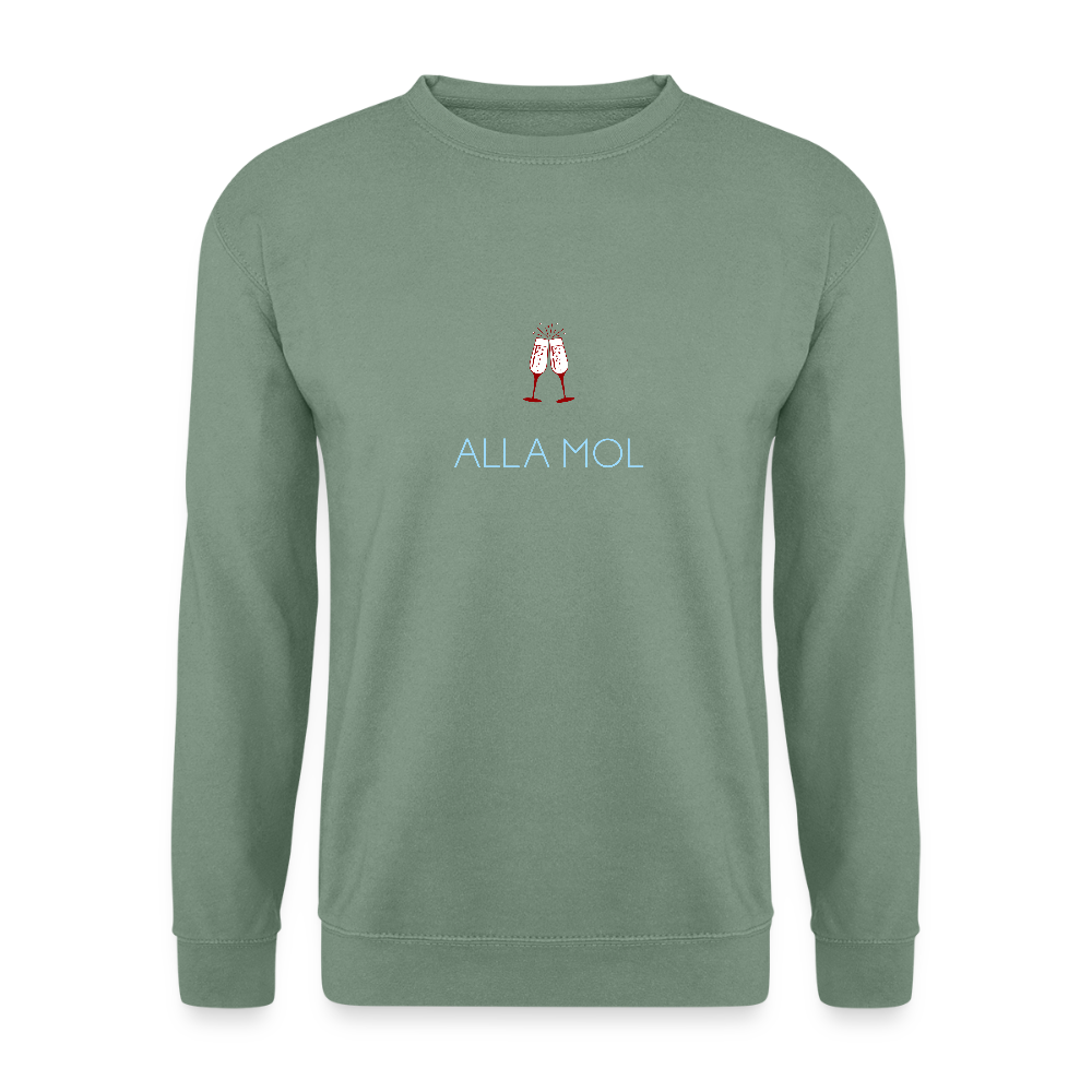 UNISEX SWEATSHIRT - ALLA MOL SEKT TRANSPARENT - Graugrün