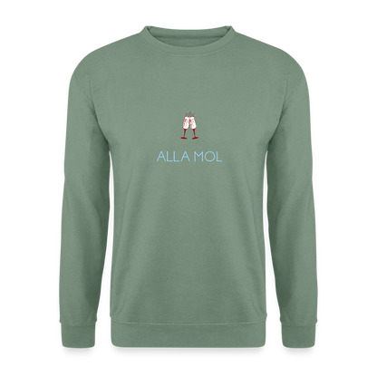 UNISEX SWEATSHIRT - ALLA MOL SEKT TRANSPARENT - Graugrün