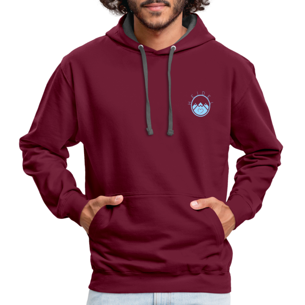 UNISEX HOODIE - IN NEINE UFF DA ZEIL RUGBY DARK - Weinrot/Anthrazit