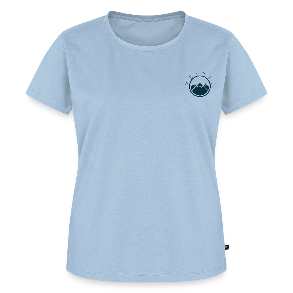 DAMEN ORGANIC SHIRT - HEIDELBERGER SCHLOSS DAHÄM (DESIGN HINTEN) TRANSPARENT - Hellblau