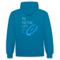 UNISEX HOODIE - IN NEINE UFF DA ZEIL RUGBY DARK - Pfauenblau/Grau meliert