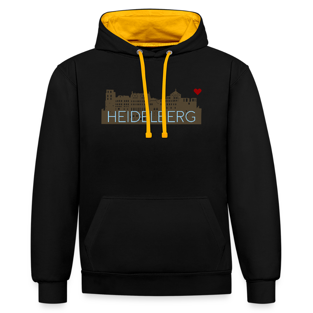 UNISEX HOODIE - HEIDELBERGER SCHLOSS DARK - Schwarz/Gold